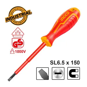 INGCO TOURNEVIS ISOLE SL 6.5×150 AU MAROC [HISD816150] SL6.5×150mm