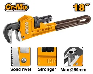 INGCO CLE SERRE-TUBES EN ACIER DE CARBONE LR: 450M AU MAROC [HPW0818] 18inches