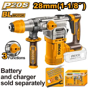 INGCO MARTEAU PERFORATEUR SDS PLUS 20V 28MM+6ACCESS AU MAROC [CRHLI20288]