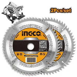 INGCO JEU 2 LAME DE SCIE TCT 235MM POUR SCIE CIRCULAIRE AU MAROC [TSB1235252]