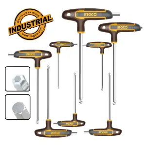 INGCO JEU DE 8 CLES HEXAGONALES A POINTE SPHERIQUE T ING AU MAROC [HHKT80828]