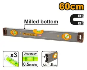 INGCO NIVEAU A BULLE MAGNETIQUE 60CM AU MAROC [HSL38060M]