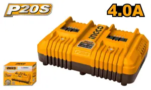 INGCO CHARGEUR DOUBLE BATTERIE 4Ah AU MAROC [FCLI2034]