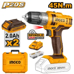 INGCO MALETTE VISSEUSE SANS FIL 20V 45NM 2BATTERIES NR AU MAROC [CDLI200528]