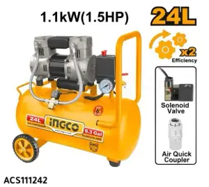 INGCO COMPRESSEUR 24L 1100 (1.5H) NR AU MAROC [ACS111242]