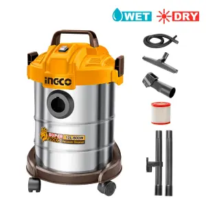 INGCO ASPIRATEUR EAU ET POUSSIERE 800W 12L AU MAROC [VC14122]