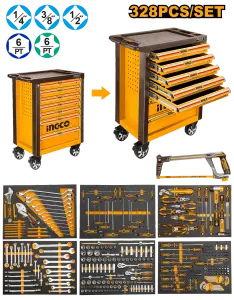 INGCO SERVANTE A 7 TIROIRS + 328 PIECES AU MAROC [HTCS271621] HTCS273281