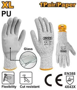 INGCO GANTS ANTI-COUPURE XL ANT-COUPURE ET ANTI-ABRASION AU MAROC [HGCG02-XL]