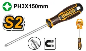 INGCO TOURNEVIS PHILLIPS PH3 D：8.0MM LR：150 AU MAROC [HSDPH3150]