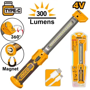 INGCO LAMPE DE TRAVAIL SANS FIL 4V TYPE-C AU MAROC [HWLI043006]