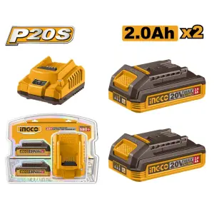 INGCO KIT BATTERIE LITHIUM-ION ET CHARGEUR P20S AU MAROC [FBCPK2212]