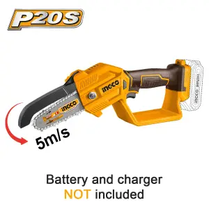 INGCO SCIE ELAGEUSE A BATTERIE 20V 13CM SANS CHARGEUR SANS BATTERIE INGCO AU MAROC [CGSLI2058]
