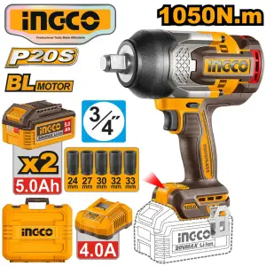 INGCO BOULONNEUSE 20V 1050N.M 2BATT + CHARGEUR AU MAROC [CIWLI20105]