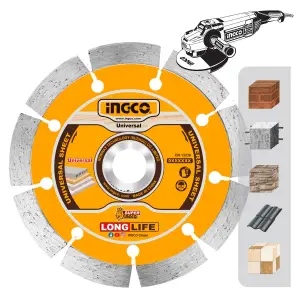 INGCO DISQUE DIAMENT SEC/EAU 230MM INGCO AU MAROC [DMD012302]