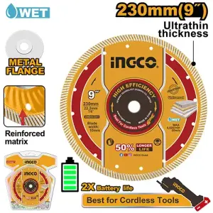 INGCO DISQUE DIAMANTE ULTRAFIN 230MM AU MAROC [DMD052301]