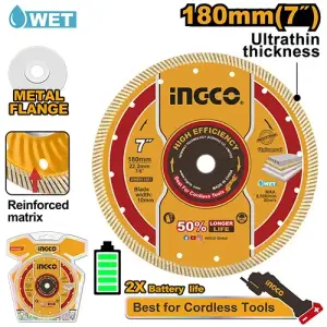 INGCO DISQUE DIAMANTE ULTRAFIN 180MM AU MAROC [DMD051801]