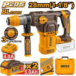 INGCO MARTEAU PERFORA 20V 28MM 2BAT 5AH+CH AU MAROC [CRHLI202862]