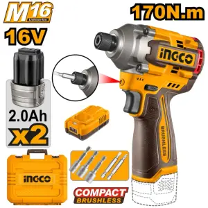 INGCO CLE A CHOC BRUSHLESS 16V 170 N.M INGCO AU MAROC [CIRLI16178]