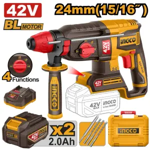 INGCO MARTEAU ROTATIF 42V 24MM 2BAT 2AH CHA AU MAROC [CRHLI422482]