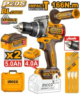 INGCO PERCEUSE A PERCUSSION 20V SANS BALAIS - 166N.M - 2BATT 5,0AH + 1 CHARGEUR AU MAROC [CIDLI201668]