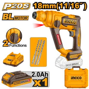 INGCO MARTEAU PERFORATEUR BRUSHLESS 20V 18MM INGCO AU MAROC [CRHLI201881]