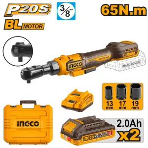 INGCO CLE A CLIQUET 65N.M + 2BATT.CHARGEUR AU MAROC [CDRLI20652]