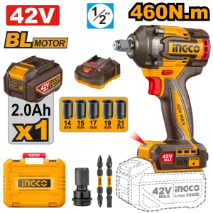 INGCO BOULONNEUSE SANS FIL 460N.M AVEC 1BATT ET 1 CHARGEUR AU MAROC [CIWLI42461]