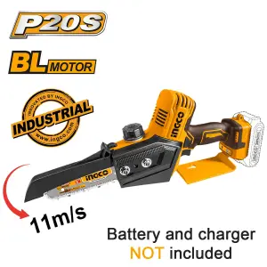 INGCO SCIE ELAGUEUSE BRUSHLESS 20V 15CM SANS BATTERIE SANS CHARGEUR INGCO AU MAROC [CGSLI2068]