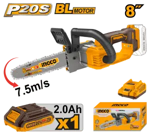 INGCO TRONCONNEUSE A CHAINE 20V 1BATTERIE 8" 200MM AU MAROC [CGSLI20851]