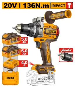 Ingco Perceuse A Percussion 20v 136n.m Avec 2 Batt 5,0ah + Chargeur au Maroc [cidli201368] Default