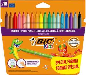 18 FEUTRES DE COLORIAGE