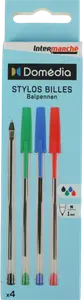 4 STYLOS À BILLE ASSORTIS
