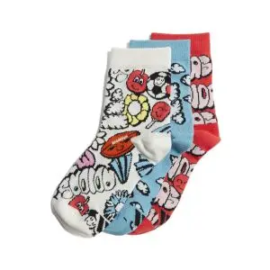 ADIDAS Chaussettes Fun (3 Paires) - Rouge - JH3421