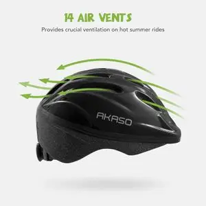 Akaso Casque Enfant – Taille S 46-52 cm – Vélo / Trottinette / Skateboard – Léger, Ajustable, Sécurisé