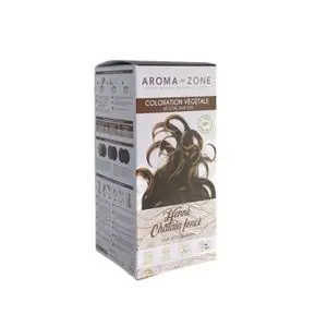 AROMA ZONE HENNÉ VÉGÉTALE  CHÂTAIN FONCE BIO - 200 g. BIO