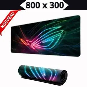 Asus Mouse Pad Crystals 800 x 300 MM Large Extended Thick Version Stitched Edges Waterproof Pixel-Perfect Accuracy Both Mouse &amp; Keyboard