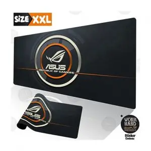 Asus Tapis de souris XXL haute qualité pour PC ,bureau rog-orange