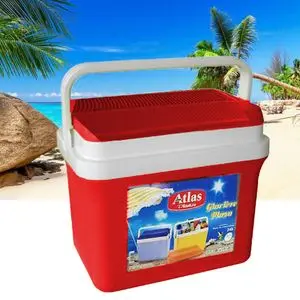 Atlas Glacière Isotherme 28L  Plastique, réfrigérateur de camping pour Chauds &amp; Froids