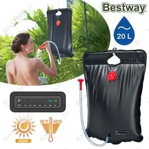 Bestway Douche Chauffe-eau Solaire Portable Avec thermomètre intégré - 20 Litre