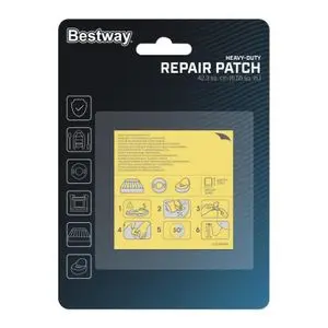 Bestway Lot de 10 Super Patchs de réparation 6,5 x 6,5 cm  pour piscine matelas gonflable bateau Bouée et canapé