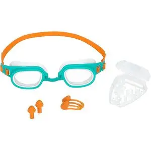 Bestway 26034-5 Ensemble de lunettes de natation avect pince-nez, 7+ ans