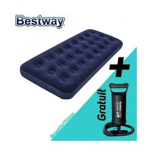Bestway Matelas gonflable Confort 1 place  + Pomp à main