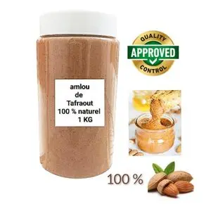 Bio Amlou de région tafraout Sud du Maroc - 100 % d'amande douce / qualité garantie - 1KG