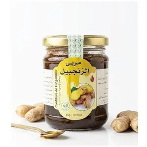 Bio Confiture de gingembre Un mélange complet de gingembre, d'huiles essentielles et d'autres huiles fixes, mélangé à du miel selon une formule scientifique