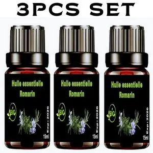 Bio 3 Huiles Essentielle de Romarin 3x15ml, 100% Pures et Naturelle