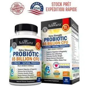 BioSchwartz Extra Strength, Probiotic (Probiotique extrapuissant) 65 Billion CFU 30 Capsules