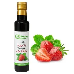 bio Zagora Vinaigre à la Fraise 250ml – Naturel &amp; Artisanal 100% BIO – Saveur Fruitée – Produit du Maroc