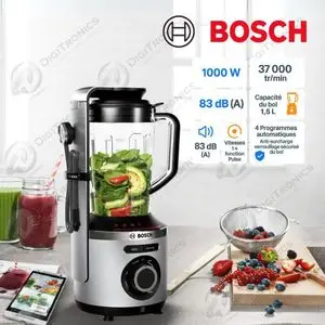 Bosch Blender sous-vide 4 programmes automatiques 1,5L, 1000W, bol Tritan, MMBV625M