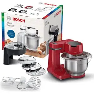 Bosch pétrin robot multifonction moteur puissant 700w bol en inox 3,8L+accessoires