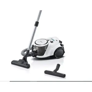 Bosch Aspirateur sans sac série 6 moteur puissant ,filtre hygiénique Blanc et Noir